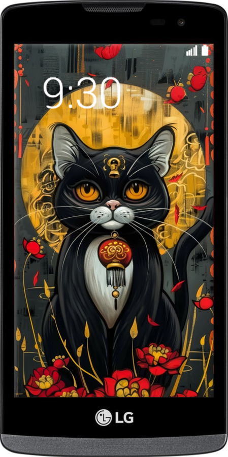 Силиконовый чехол China Cat для LG Leon H324 - 6134u-403 изображение 