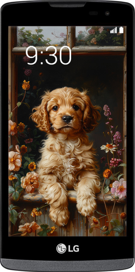 Силиконовый чехол Щенок cocker spaniel для LG Leon H324 - 6136u-403 изображение 