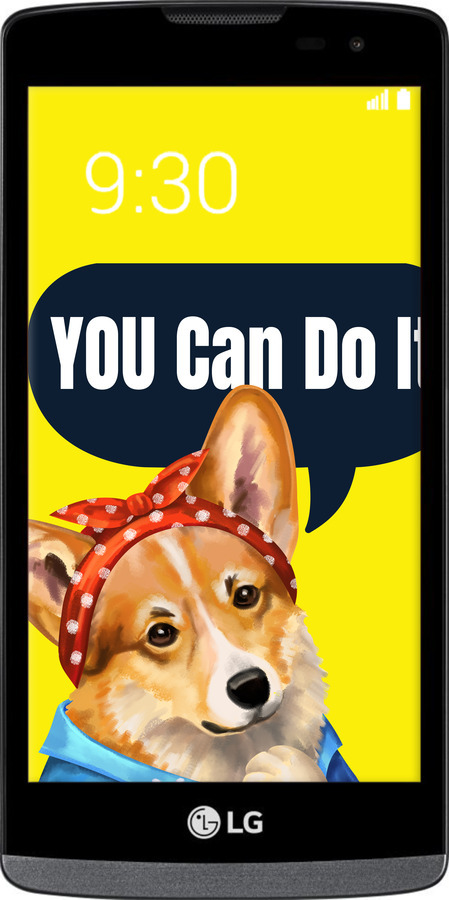 Силиконовый чехол чехол с корги You Can Do It для LG Leon H324 - 6184u-403 изображение 