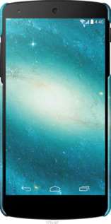 3D пластиковий глянцевий чехол Блакитна галактика для LG Nexus 5 - 177c-57 изображение 