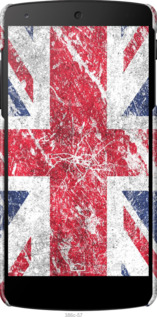 3D пластиковый глянцевый чехол Флаг Великобритании 1 для LG Nexus 5 - 386c-57 изображение 
