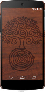 3D пластиковый глянцевый чехол Узор дерева для LG Nexus 5 - 4119c-57 изображение 