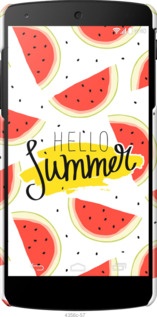 3D пластиковий глянцевий чехол Hello Summer для LG Nexus 5 - 4356c-57 изображение 