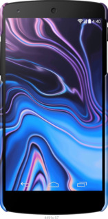 3D пластиковый глянцевый чехол Узор воды для LG Nexus 5 - 4491c-57 изображение 