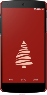 3D пластиковый глянцевый чехол Новогодний 15 для LG Nexus 5 - 4628c-57 изображение 