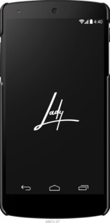 3D пластиковий глянцевий чехол Lady 2 для LG Nexus 5 - 4867c-57 изображение 