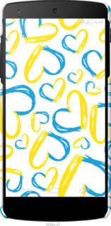 3D пластиковий глянцевий чехол Серця UA  для LG Nexus 5 - 5292c-57 изображение 