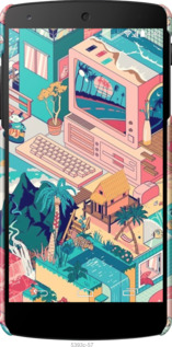 3D пластиковий глянцевий чехол № 5393 для LG Nexus 5 - 5393c-57 изображение 
