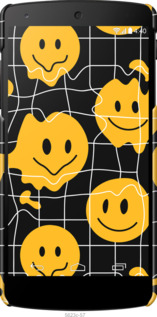 3D пластиковий глянцевий чехол Смайли v3 для LG Nexus 5 - 5623c-57 изображение 