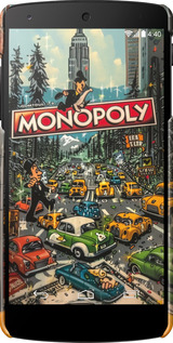 3D пластиковый матовый чехол Городской драйв Monopoly для LG Nexus 5 - 6088m-57 изображение 