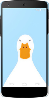 3D пластиковий глянцевий чехол Гусак для LG Nexus 5 - 6350c-57 изображение 