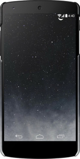 3D пластиковий глянцевий чехол Голубые облака, Голубая луна для LG Nexus 5 - 6396c-57 изображение 