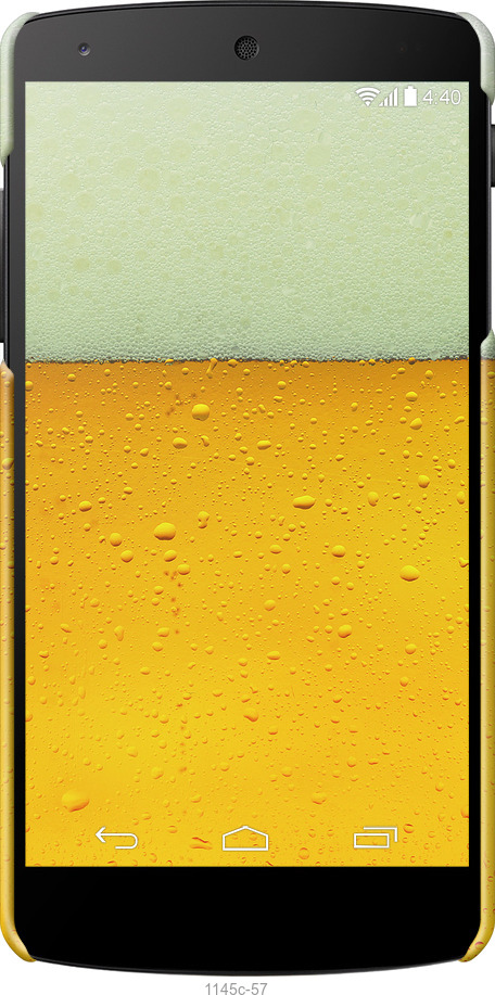 3D пластиковий глянцевий чехол Пиво для LG Nexus 5 - 1145c-57 изображение 