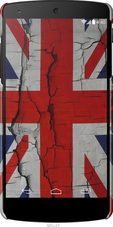 3D пластиковый глянцевый чехол Флаг Великобритании 2 для LG Nexus 5 - 387c-57 изображение 