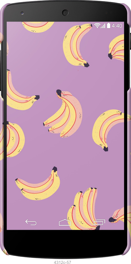 3D пластиковий глянцевий чехол Банани для LG Nexus 5 - 4312c-57 изображение 