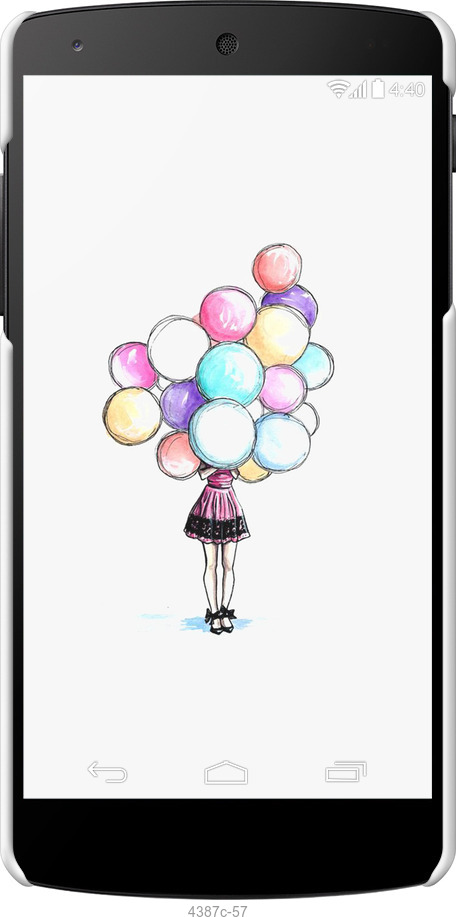 3D пластиковий глянцевий чехол Кульки для LG Nexus 5 - 4387c-57 изображение 