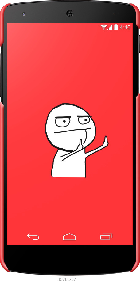 3D пластиковий глянцевий чехол Мем для LG Nexus 5 - 4578c-57 изображение 