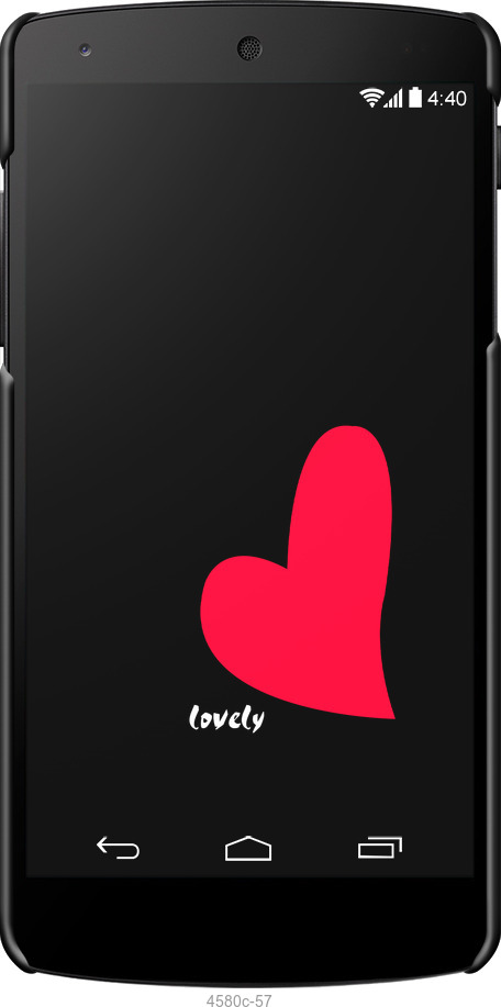 3D пластиковий матовий чехол Lovely для LG Nexus 5 - 4580m-57 изображение 