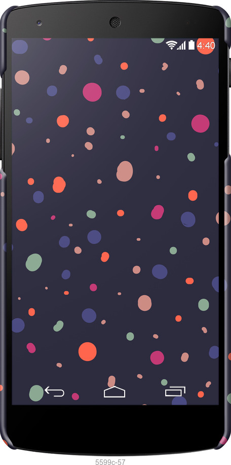3D пластиковый глянцевый чехол Горошек v2 для LG Nexus 5 - 5599c-57 изображение 