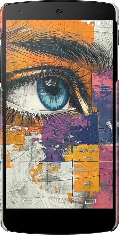 3D пластиковый матовый чехол Цветная фреска для LG Nexus 5 - 6032m-57 изображение 