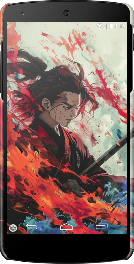 3D пластиковий глянцевий чехол Битва стихій для LG Nexus 5 - 6110c-57 изображение 