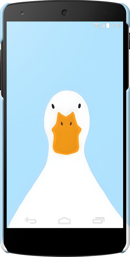 3D пластиковий глянцевий чехол Гусак для LG Nexus 5 - 6350c-57 изображение 