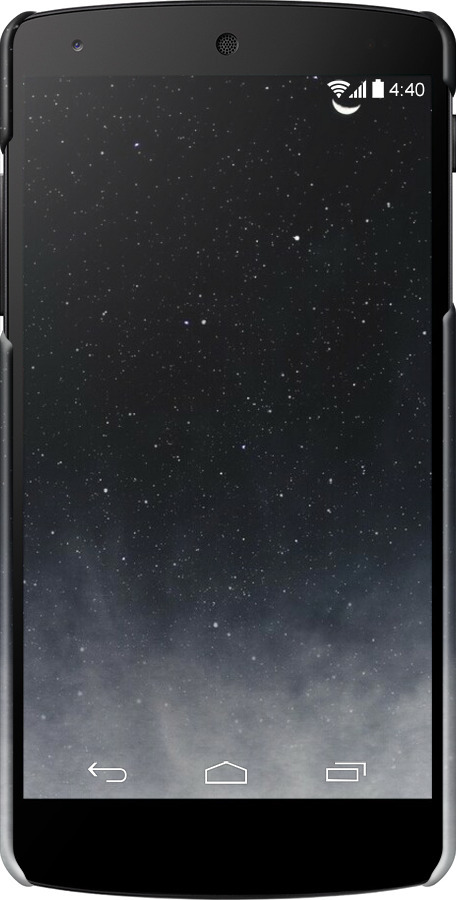 3D пластиковий глянцевий чехол Голубые облака, Голубая луна для LG Nexus 5 - 6396c-57 изображение 