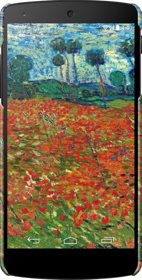 3D пластиковий глянцевий чехол Вінсент Ван Гог-Макове поле для LG Nexus 5 - 6466c-57 изображение 