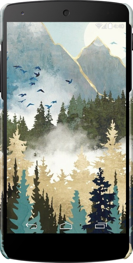 3D пластиковий глянцевий чехол Із зображенням лісового пейзажу для LG Nexus 5 - 6548c-57 изображение 