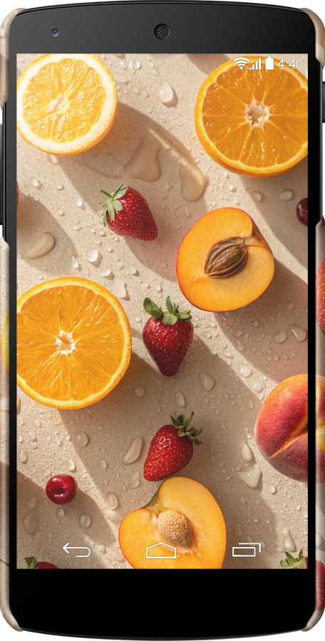 3D пластиковий глянцевий чехол Фрукти 3 для LG Nexus 5 - 6703c-57 изображение 