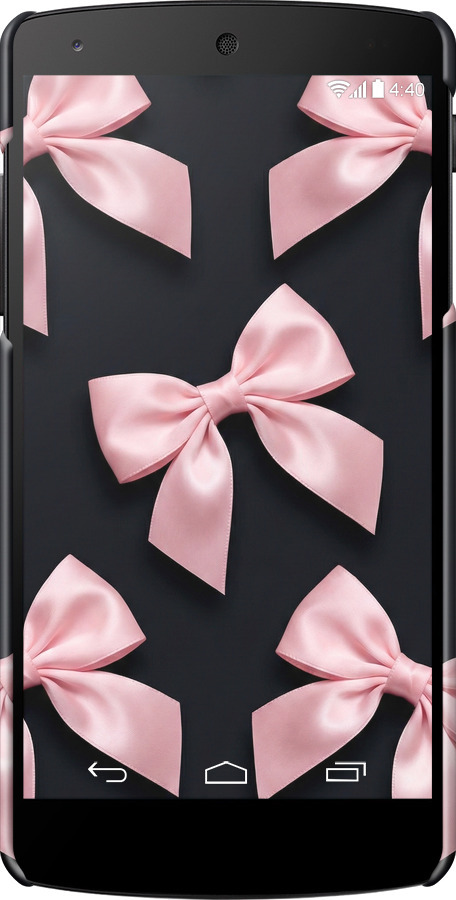 3D пластиковий глянцевий чехол Coquette Ribbons Dark Coquette для LG Nexus 5 - 6767c-57 изображение 