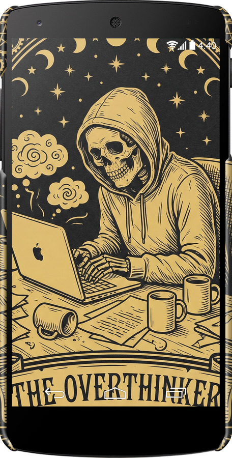 3D пластиковий глянцевий чехол The Overthinker для LG Nexus 5 - 6774c-57 изображение 