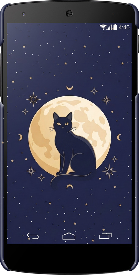 3D пластиковый глянцевый чехол Cute Cat Celestial/Witchy для LG Nexus 5 - 6787c-57 изображение 
