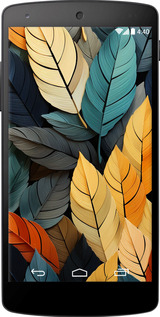 Силіконовий чехол Кольорове листя для LG Nexus 5 - 5644u-57 изображение 