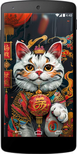 Силиконовый чехол China Cat v2 для LG Nexus 5 - 6135u-57 изображение 