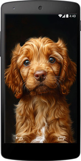 Силіконовий чехол Cocker spaniel на чорному фоні для LG Nexus 5 - 6137u-57 изображение 