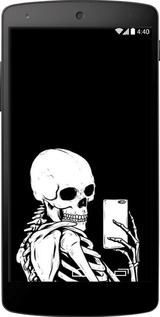 Силіконовий чехол Скелет робить Selfie для LG Nexus 5 - 6535u-57 изображение 