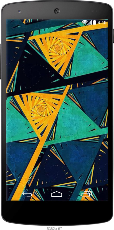 Силіконовий чехол Арт, абстракція, жовтий, синій для LG Nexus 5 - 5382u-57 изображение 