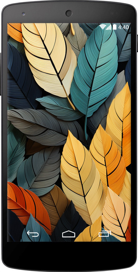 Силіконовий чехол Кольорове листя для LG Nexus 5 - 5644u-57 изображение 