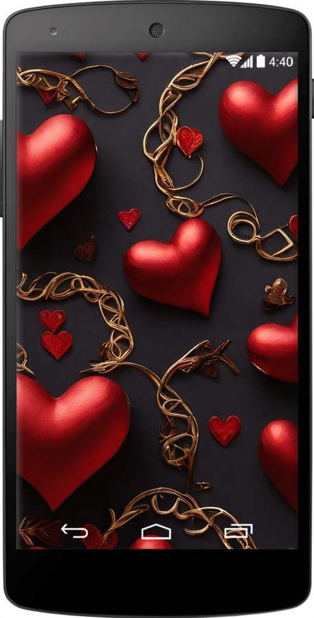 Силіконовий чехол Сердечки для LG Nexus 5 - 5831u-57 изображение 