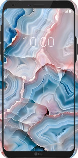 3D пластиковий матовий чехол Мрамор для LG Q6 - 6306m-1094 изображение 