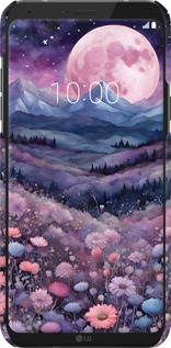 3D пластиковий матовий чехол Ніч місяць арт для LG Q6 - 6319m-1094 изображение 