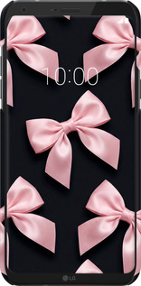 3D пластиковий матовий чехол Coquette Ribbons Dark Coquette для LG Q6 - 6767m-1094 изображение 