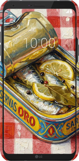 3D пластиковий матовий чехол Vintage Sardine Tin Phone для LG Q6 - 6772m-1094 изображение 