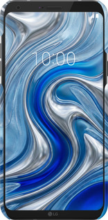 3D пластиковий матовий чехол Liquid Chrome для LG Q6 - 6781m-1094 изображение 