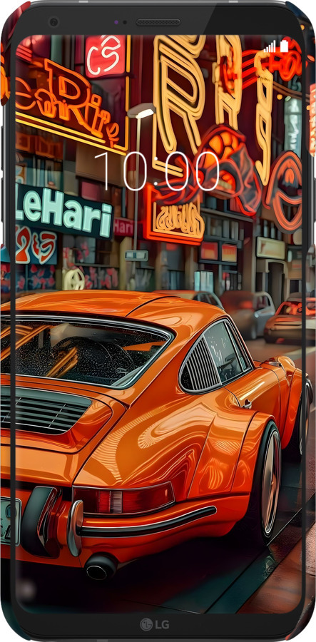 3D пластиковый матовый чехол Порше для LG Q6 - 6334m-1094 изображение 