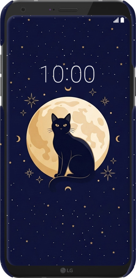 3D пластиковый матовый чехол Cute Cat Celestial/Witchy для LG Q6 - 6787m-1094 изображение 