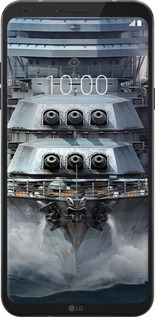 Силиконовый чехол Линкор, world of tanks, wargaming, военный корабль для LG Q6 - 6453u-1094 изображение 
