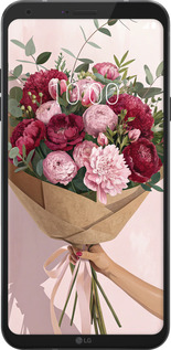 Силиконовый чехол Пионы 1 для LG Q6 - 6705u-1094 изображение 