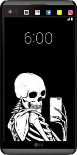 3D пластиковый матовый чехол Скелет делает Selfie для LG V20 - 6535m-787 изображение 